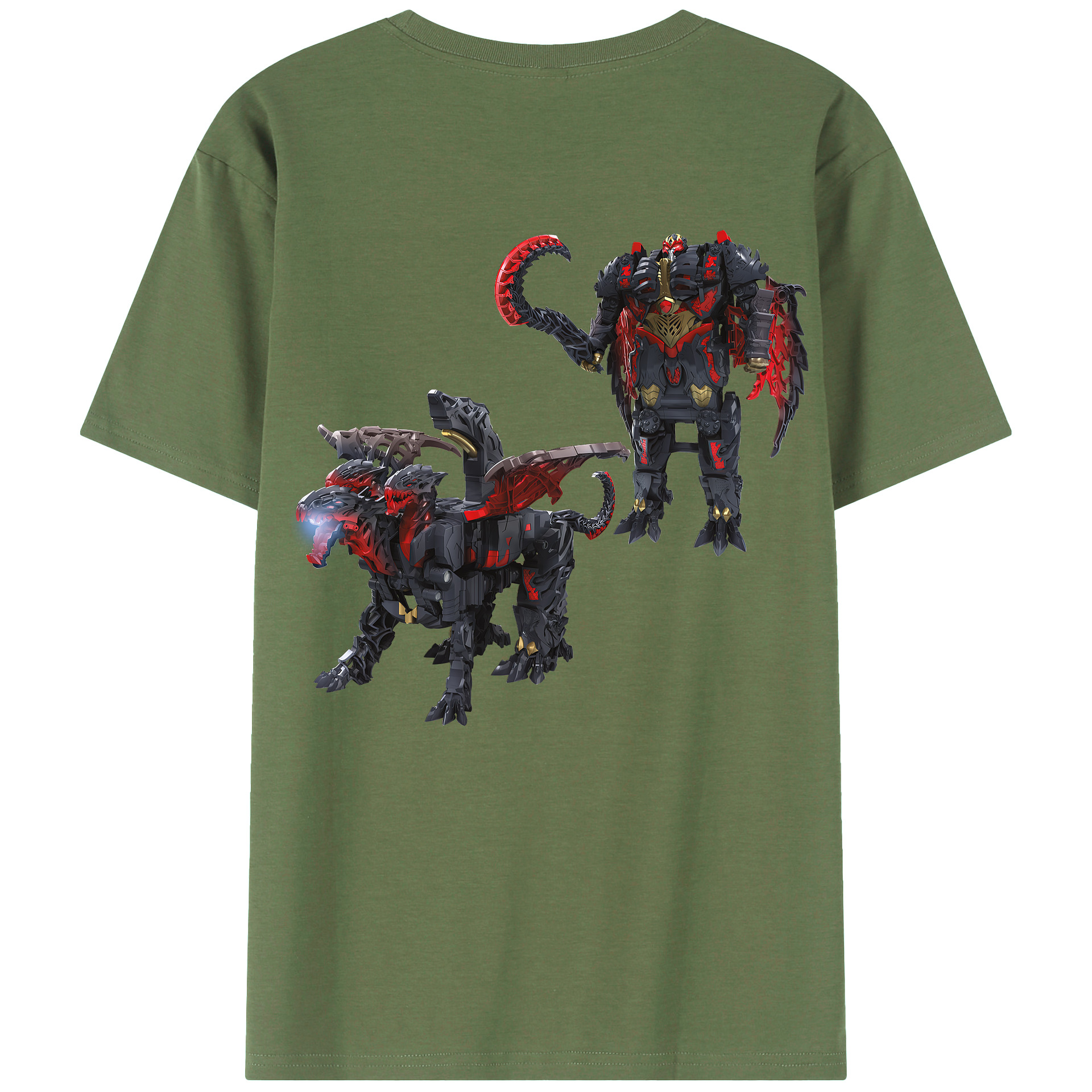 （画像用） Transformers トランスフォーマー 綿100％ メンズ半袖Tシャツ（バックプリント） 通気性